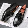 Mocinhos de Penny masculino Genuíno de couro pintado à mão Slip em sapatos de vestido Men Wedding Casual Business Luxurys Sapato