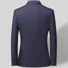 Men Blazers Autumn British Style Plaid Male Slim Fat 2 Button Business Casual Blazer Coat Men Suit Jacket Outerwear 220310