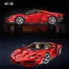 赤い菱形Centenario 1：8ハイパーカーモデルビルディングブロックスーパーレーシングスポーツカー3874PCS K1-1BブリックC61042 20001 20086誕生日おもちゃクリスマスプレゼント