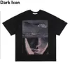 Contrasts Hiphop T-shirt Men Women Summer Crew Neck Hipster Tshirts for Man Black White Tee Shirt 210603