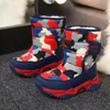 Scarpe casual per bambini ragazze ragazzi ragazzi antiscivolo zampa calda pelliccia di neve stivali da neve invernali sneakers per bambini calzature all'aperto boot imbottito impermeabile 220222