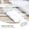50 peças moldes de concha de derretimento de cera transparente bandeja de cubo vazio para sabonete presente wrap266o