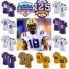 NCAA Custom LSU Tigers Maillot de football cousu 80 Jack Bech 18 Damone Clark 77 Marlon Martinez 31 Cameron Lewis 12 Alex Adams 61 Cameron Wire Thomas Perry Kole Taylor