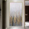 Grande pintura de parede na lona óleo artesanal vertical arte abstrata imagens decorativas para sala de estar decoração da parede pintando dourado 210705