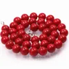 jewelry red coral beads necklace