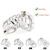 Best CBT Male Chastity Belt Device Stainless Steel Cock Cage Penis Ring Lock with Urethral Catheter Spiked Ring Sex Toys For Men P0821