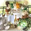 Party Decoration 144 stks Avocado Groene Ballon Garland Arch Kit Jungle Safari Thema Benodigdheden Baby Shower Kids Verjaardag Decoraties