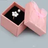 4 * 4cm mini smycken visning godis färg bowknot ring arrangör lådor ringar förpackning lagringsfall mode dekor