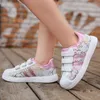 Flickor Casual Shoes Light Leather Flat Sneakers Barn Sommar Barn Mode Sport Running Skor Vinter Kanfas Höst 820125