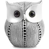 Petite statue de hibou artisanale (paquet avec noir et blanc) pour les accents de décoration intérieure, décoration de bureau de chambre à coucher de salon 210924