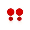 Coréen hiver cheveux boule boucles d'oreilles géométrique flanelle ronde gland oreille clou femmes européennes femme affaires fête boucle d'oreille bijoux accessoires rouge noir