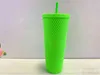 2021 Starbucks Studded Cup Tubblers 710 ml Carbie Różowe matowe czarne plastikowe kubki z fabryką słomy H1102193U