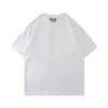 21ss Designer Tide T-shirt Poitrine Lettre Imprimé Laminé Manches Courtes High Street Loose Oversize Casual 100% Pur Coton Tops pour Hommes et Femmes