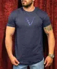 Modisches Herren-T-Shirt mit Buchstaben-V-Aufdruck und 9-farbigem, lässigem Sommer-T-Shirt aus hochwertiger Baumwollkleidung