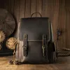 Рюкзак Johnature Vintage First Layer корова кожа Men 2022 Leisure Outdoor Travel Bag Fashion мужчина большой ноутбук