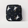 10pcs Coin Purses Women Nylon Floral Lemon Cactus Prints Protable Square Travel Toiletry Storage Bag Mix Color