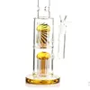 Radiant Hookah Dubbele 10 ARM Tree Perc Bong 13 inch lang Stevige basiswaterpijp met 14 mm vrouwelijke gewrichtsmogs