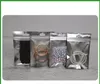 8.5x13cm front matte transparent plating foil zip bag, color mylar phone case packing pouch resealable, pack watch black sack