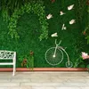 25x25cm Pflanzenwand Kunstrasen Buchsbaumhecke Garten Hinterhof Home Decor Simulation Gras Rasen Teppich Rasen Außenwand