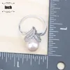 Pérolas Naturais 925 Prata Jóias Noiva Conjuntos Mulheres Branco Zircon Brincos Com Pedras PendantNecklace / Anéis Definir Caixa de Presente Livre