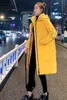 Umi Mao Korean Fashion Women's Midlength Down Jacket Winter Tooling Padded Over-knee Quilted Coat Y2K 211120