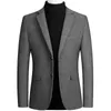 Fashion Mens Coats and Jackets Male Blazer Top Wool Blends Suit Men Jacket Spring Smart Casual Coat Solid Two Buttons 211122