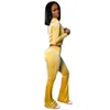 Vrouwen trainingspakken twee stukken set deisgner outfits slanke sexy koreaanse fluwelen rib stiksels effen kleur rits jas leggings 12 kleuren