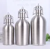 1L 2L Gobelet à bière Tasses Growler Home Brewing Keg Bouteille de vin Pot en acier inoxydable 18/8 Pot à boisson à simple ou double paroi Bouchon pivotant sans BPA