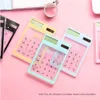 Mini Calculator Ultra-thin Transparent Solar Energy Portable for Children School Office Supplies, Random Color