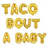 Mexican Fiesta Theme Birthday Decorations Balloon Kids Foil Cactus Taco Bout a Party Baby Love Globos Balloons