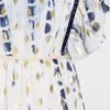 [DEAT] Summer Fashion V-neck High Waist Ankle-length Ruffles Sleeveless Printing Loose Elegant Dress Women 13C739 210527