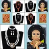 Oorbellen ketting sieraden sets echt voor bruiden Nigeriaanse bruiloft Afrikaanse koraal set goud Dubai Party Beads CNR319 C18122701 Drop levering