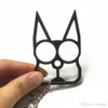 Tavis moda sevimli kedi anahtar zinciri kendini savunma aracı iki parmak tokası, anahtar zinciri kendi kendini savunma malzemeleri pencere kırıcı