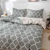 Nordic Style Bedding Set Duvet Cover Pillowcases 3 Pieces Microfiber 150200 240x220 for Bedroom 211007