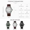 Sinobi Äkta läderklocka Mäns Klocka Fashion Enkel Japan Importerad Rörelse Sport Militär Klockor Man Armbandsur Reloj Q0524
