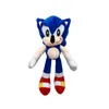 Party Favor 27-30 cm Sonic Plush Doll Toys Cartoon PP Cotton Black Blue Shadow Hedgehog Soft Stuffed Pendant Toy Kids Birthday Presents