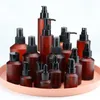 15 ml 30 ml 60 ml 100ml lege amber bruin glazen fles hervulbare spuitlotion pomp container reizen cosmetische crème shampoo flessen