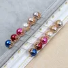 Double Pearl Brooch Snowflake Bow Decoration Accessories Enamel Needle Brooch Silk Scarf Buckle Pure Copper Fittings