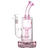 Egg style percolator Glass Bong Hookahs morden water pipe straight Pink Amber Blue Green colorful recycle oil rig