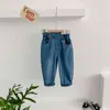 Autumn girls fashion denim pants kids children casual jeans 210508