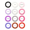 30 PCSLOT 5CM Telefontråd Rummiband stretchig gummi 20 Candy Colors Spiral Coil Rope Solid Hair Tie Armband Girl Ponytail Hold3436641