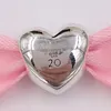 Silver jewelry making supplies pandora Limited Edition Anniversary Heart charms DIY hair tie bond touch bracelet for women men couples chain beads necklaces 790137