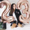 32 inch digital Foil Birthday Balloons Air Helium Number Balloon Figures Happy Birthday Party Decorations Kid toy Baloon