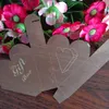 Confezione regalo 5 pezzi di modello per scatole a forma di cuore in legno di carta fai da te per forniture di pittura per lavori artigianali