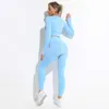 2/3/5 pezzi Set Yoga senza soluzione di continuità Abbigliamento sportivo da allenamento Abbigliamento da palestra per donna Leggings a vita alta Donna Running Fitness Tute sportive 210802