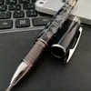 Crystal Roller Ball Pen M Black Resin Circle Cove Office and School Luxury Pens with Series Number2003228