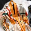70% de descuento en diseño nuevo alargado 2021 primavera y verano seda simulada impresa bufanda de doble capa protector solar femenino mantón versátil decorativo de playa toalla de playa