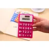 Mini Calculadora Dobrável Silicone Calculadora Energia Solar Candycolor Creative Magnetic Student Cartão Calculadoras Escolar Escritório Uso Ferramenta