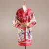 Vrouwen Blouses Shirts Woherb 2021 Zomer Japanse Pijama Vrouwen Badjas Zijde Pamas Haruku Kimono Print Bloem Dames Sexy Nachtkleding D