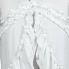 Plus storlek klänningar vit elegant från axelklänningen kvinnor kort ärm maxi 5xl 4xl med rufle oregelbunden kväll vestido
